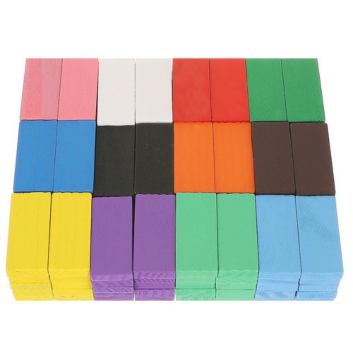 Joc domino educativ VarioShop®, 407 piese din lemn, tip Montessori, cu tobogane, moara de vant, leagan, clopotel si bile, include geanta cu snur, dezvolta creativitatea si coordonarea, multicolor [6]