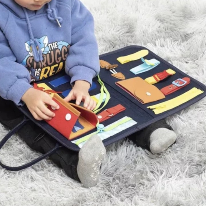 Joc pentru copii VarioShop®, tip Montessori, gentuta senzoriala pentru bebelusi, dezvolta inteligenta, antrenament motric, 33 x 28 cm, Multicolor [6]