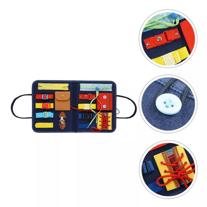 Joc pentru copii VarioShop®, tip Montessori, gentuta senzoriala pentru bebelusi, dezvolta inteligenta, antrenament motric, 33 x 28 cm, Multicolor [4]