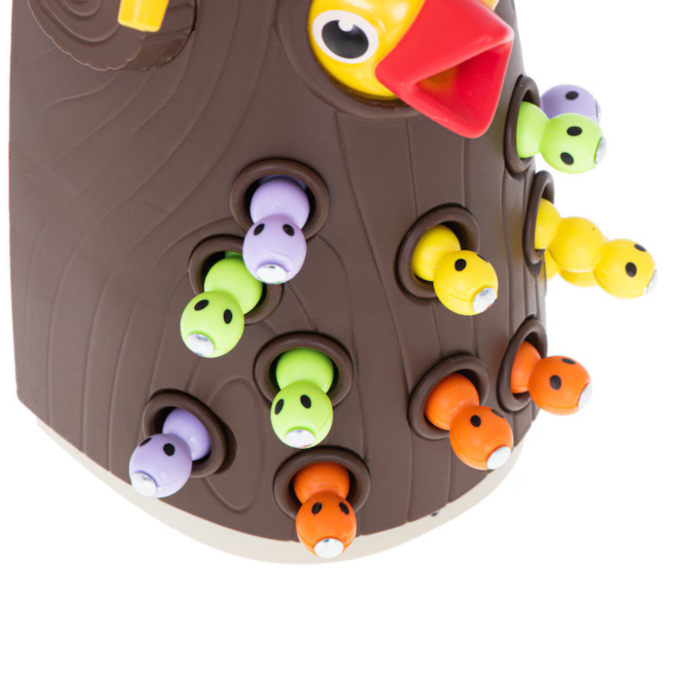 Jucarie educativa magnetica cu ciocanitoare si viermi VarioShop®, joc Montessori pentru dezvoltarea motricitatii si coordonarii, joc interactiv copii 3 ani+ [7]