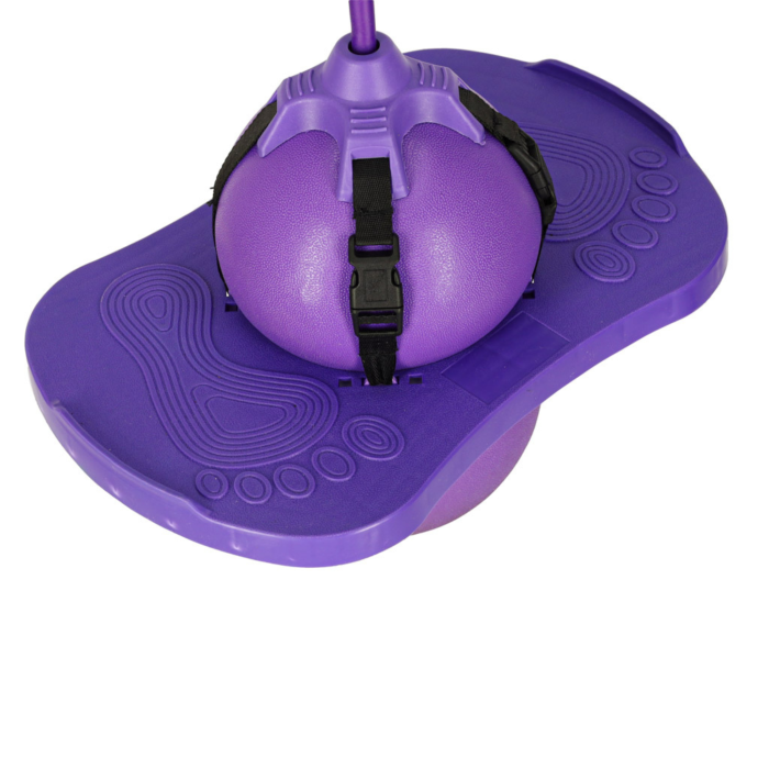 Minge de sarit si echilibru pentru copii VarioShop®, tip pogo, cu placa antiderapanta, manere din spuma, inaltime reglabila 70-91 cm, sarcina maxima 100 kg, violet [8]