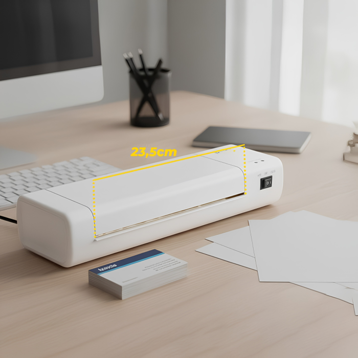 Laminator 4 in 1 format A4 VarioShop®, pentru documente si fotografii, cu 2 moduri de lucru, taiere, colturi rotunjite, 60 folii incluse, 500 W, alb [8]