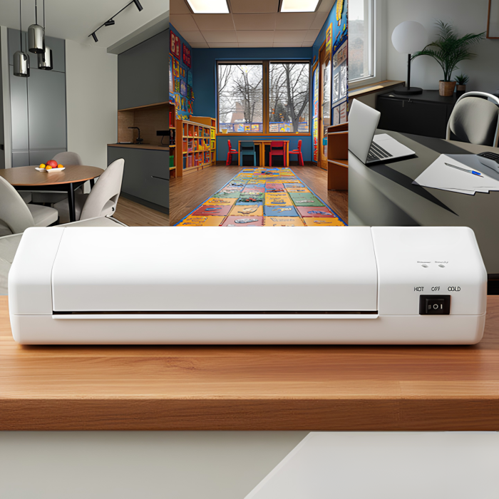 Laminator 4 in 1 format A4 VarioShop®, pentru documente si fotografii, cu 2 moduri de lucru, taiere, colturi rotunjite, 60 folii incluse, 500 W, alb [2]