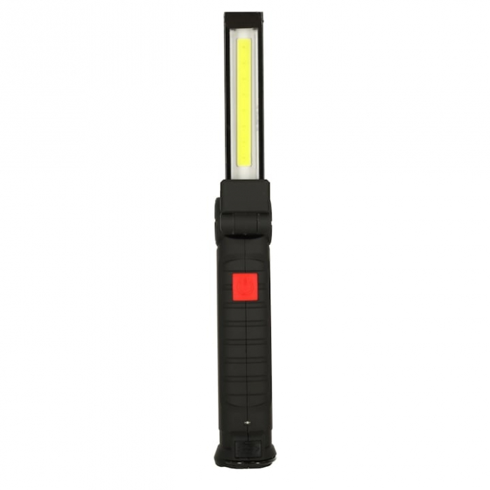 Lampa de lucru LED COB VarioShop®, cu acumulator, portabila, baza magnetica, cu carlig, rotativa 360 grade, rezistenta la apa, incarcare USB, Negru [7]