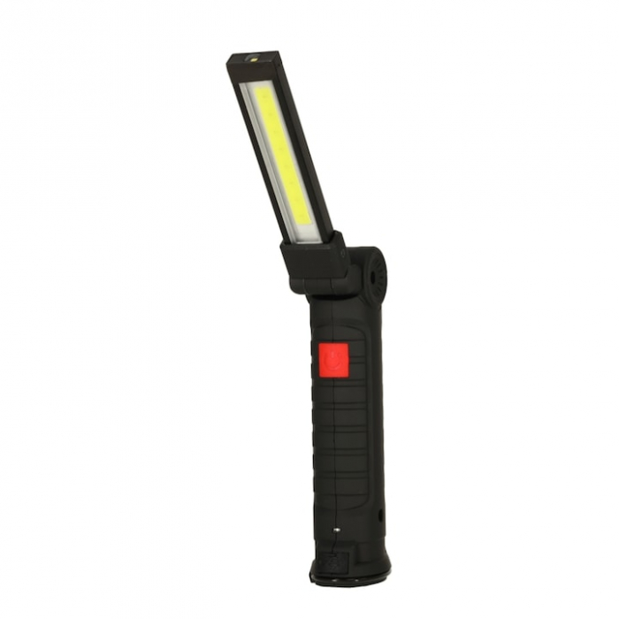 Lampa de lucru LED COB VarioShop®, cu acumulator, portabila, baza magnetica, cu carlig, rotativa 360 grade, rezistenta la apa, incarcare USB, Negru [5]