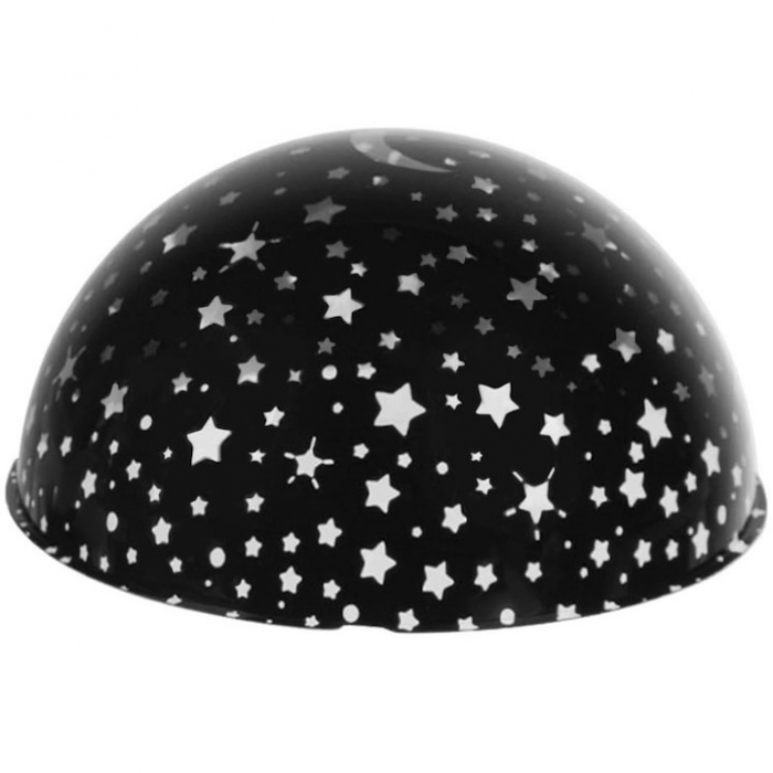 Lampa de veghe pentru copii VarioShop®, Proiector cu Stele si Luna / Viata Marina, Ideal pentru Somn, Camera Copilului, 2 Filtre Detasabile, 12 x 12 x 10 cm, Negru [11]