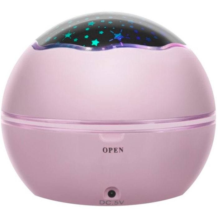 Lampa de veghe pentru copii VarioShop®, Proiector cu Stele si Luna / Viata Marina, Ideal pentru Somn, Camera Copilului, 2 Filtre Detasabile, 12 x 12 x 10 cm, Roz [12]