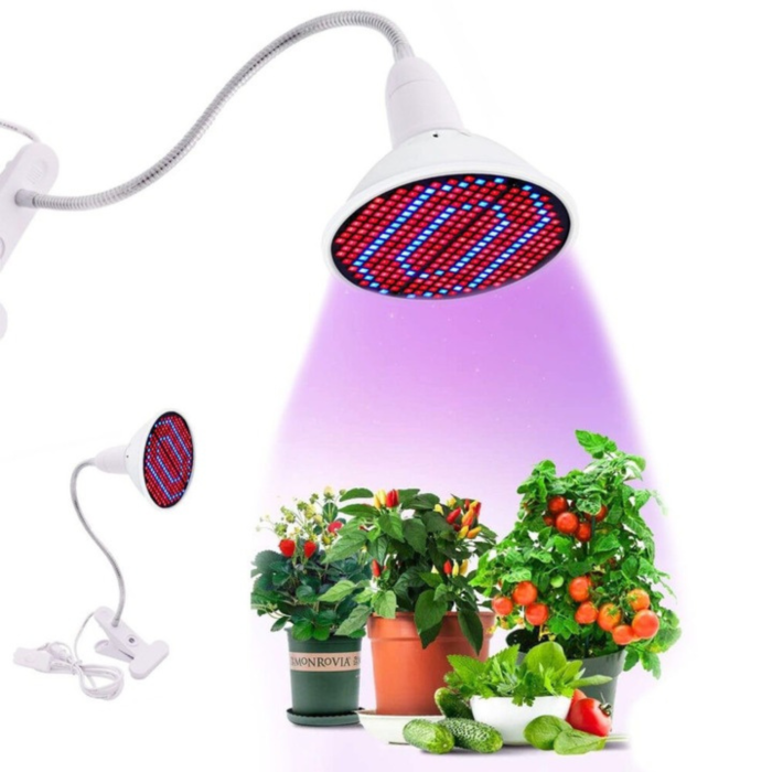 Lampa LED Crestere Plante  VarioShop® 30W, 200 LED, Spectru Complet Rosu 660nm și Albastru 450nm, Braț Flexibil cu Clema, Ideală pentru Plante de Interior si Rasaduri [5]