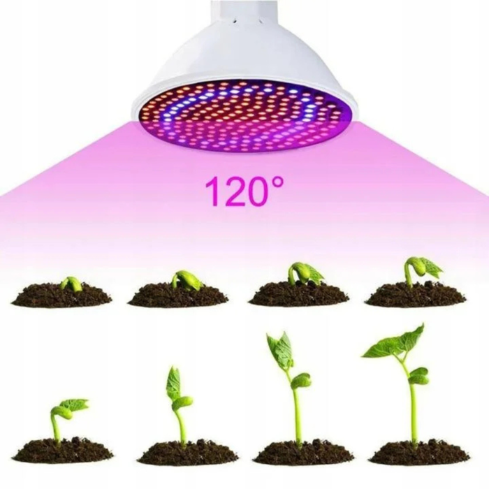 Lampa LED Crestere Plante  VarioShop® 30W, 200 LED, Spectru Complet Rosu 660nm și Albastru 450nm, Braț Flexibil cu Clema, Ideală pentru Plante de Interior si Rasaduri [2]