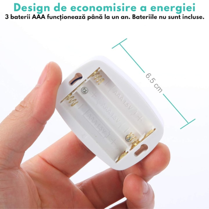 Lampa LED fara fir cu senzor de miscare PIR VarioShop®, iluminare automata, instalare rapida, alimentare cu baterii, ideala pentru coridoare, dulapuri, scari, toalete, garaje si alte spatii intunecate [12]