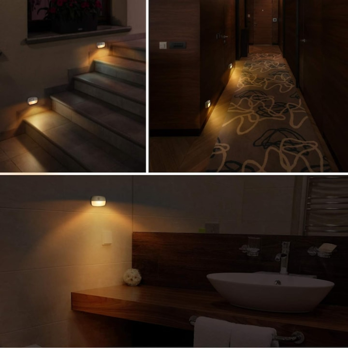 Lampa LED fara fir cu senzor de miscare PIR VarioShop®, iluminare automata, instalare rapida, alimentare cu baterii, ideala pentru coridoare, dulapuri, scari, toalete, garaje si alte spatii intunecate [9]