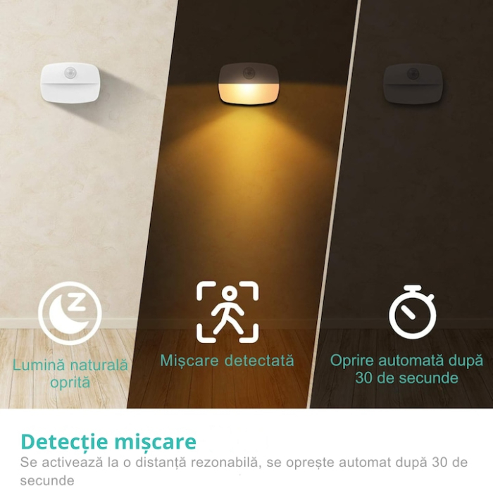 Lampa LED fara fir cu senzor de miscare PIR VarioShop®, iluminare automata, instalare rapida, alimentare cu baterii, ideala pentru coridoare, dulapuri, scari, toalete, garaje si alte spatii intunecate [6]