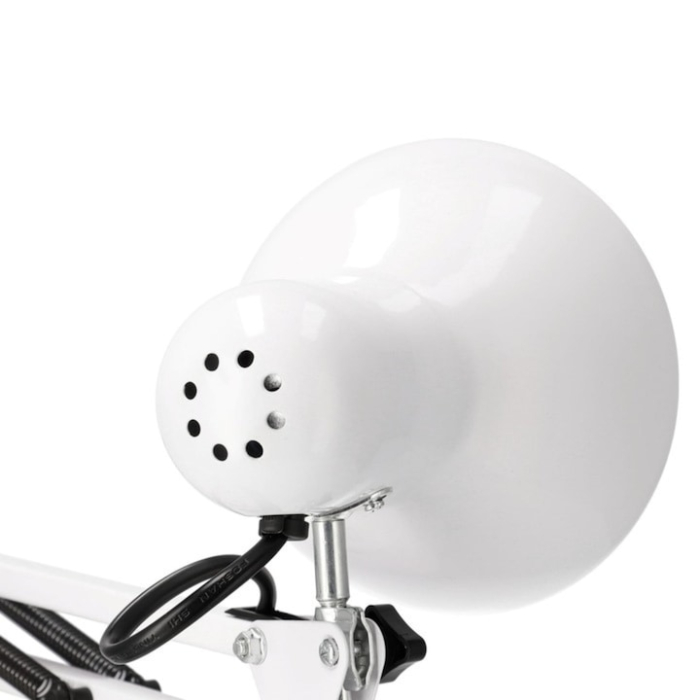 Lampa profesionala pentru birou VarioShop®, design modern, E27, 40W, din metal, cu brat oscilant, reglabila, Alb [10]