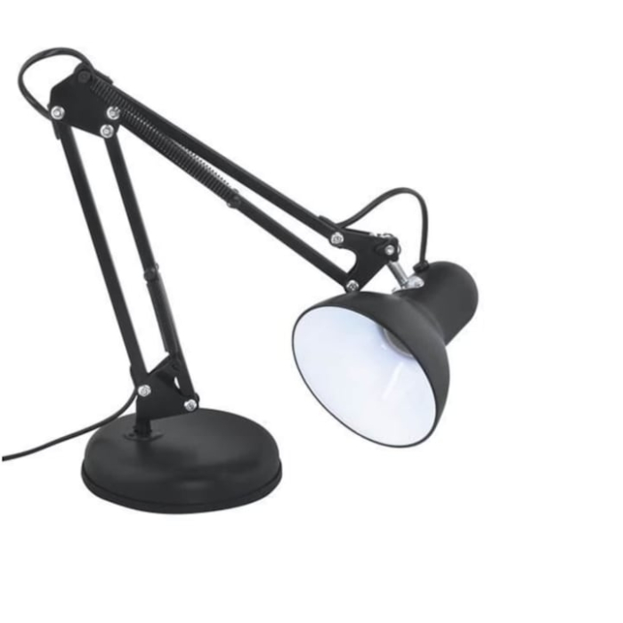 Lampa profesionala pentru birou VarioShop®, design modern, E27, 40W, din metal, cu brat oscilant, reglabila, Negru [11]