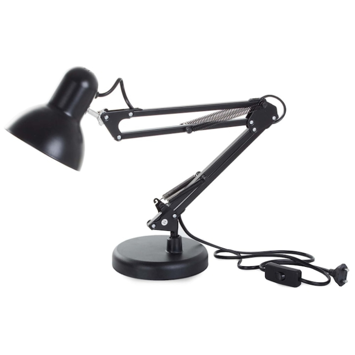 Lampa profesionala pentru birou VarioShop®, design modern, E27, 40W, din metal, cu brat oscilant, reglabila, Negru [13]