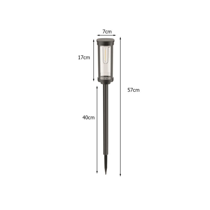 Lampa solara de gradina VarioShop®, cu LED, lumina calda, pornire automata, IP65, 57 cm, pentru gradina, alee si terasa [3]