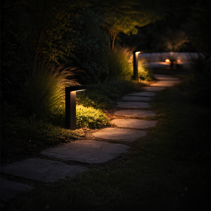 Set 2 lampi solare VarioShop®, pentru gradina, alei si terasa, cu senzor de amurg, LED 3000K, 55 cm, maro [9]