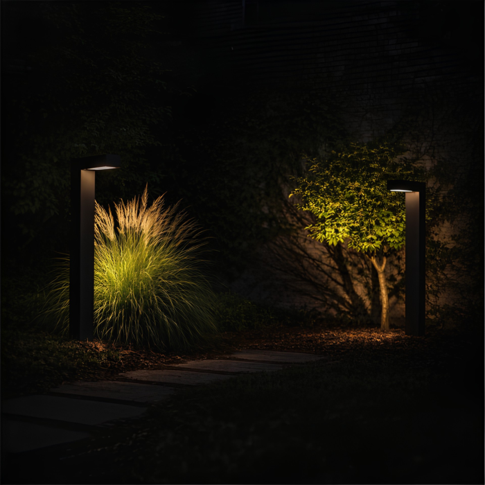 Set 2 lampi solare VarioShop®, pentru gradina, alei si terasa, cu senzor de amurg, LED 3000K, 55 cm, maro [3]