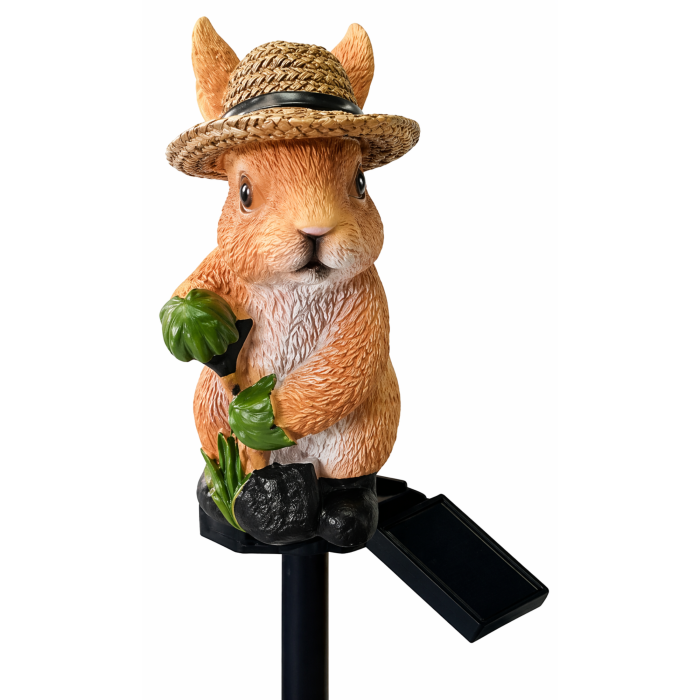 Lampa solara decorativa VarioShop® tip iepure cu palarie – iluminat LED exterior pentru gradina, eficient si fara cabluri [2]