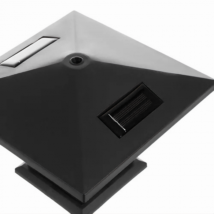 Lampa solara pentru gradina VarioShop®, model felinar, lumina calda, usor de instalat, extensibila, rezistenta, timp de lucru 8h, acumulator 600 mAh, inaltime reglabila de la 57 - 155 x 17 cm, Negru [19]