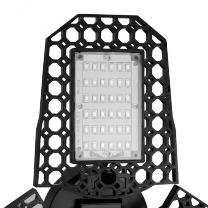 Lampa UV pentru cresterea plantelor la interior VarioShop®, 8 W, 108 LED-uri, 3 brate reglabile, E 27, pliabila, spectru rosu si albastru, 23 x 9.5 cm [17]