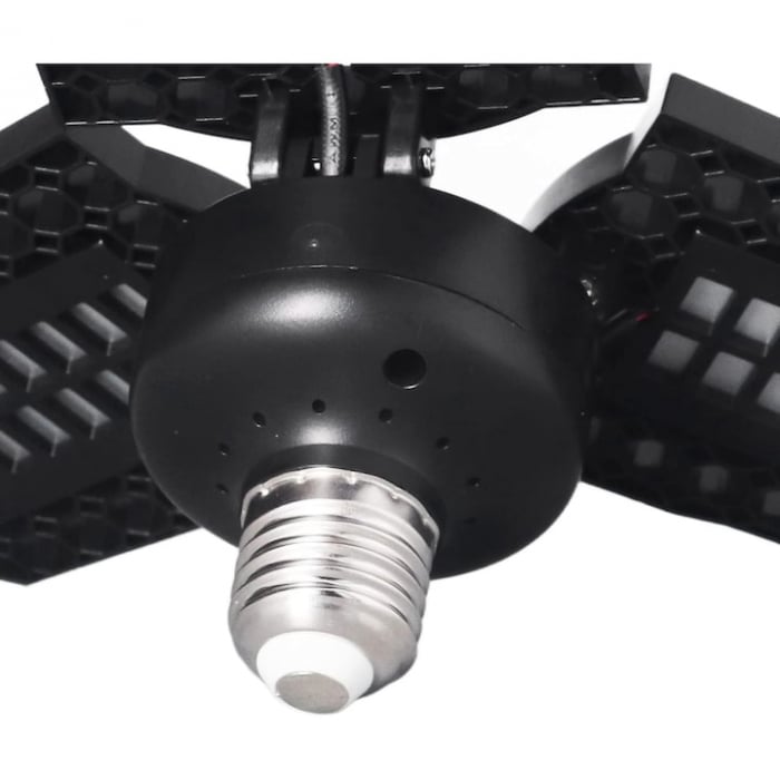 Lampa UV pentru cresterea plantelor la interior VarioShop®, 8 W, 108 LED-uri, 3 brate reglabile, E 27, pliabila, spectru rosu si albastru, 23 x 9.5 cm [6]
