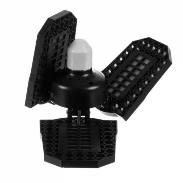 Lampa UV pentru cresterea plantelor la interior VarioShop®, 8 W, 108 LED-uri, 3 brate reglabile, E 27, pliabila, spectru rosu si albastru, 23 x 9.5 cm [16]