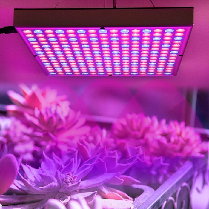 Lampa UV pentru Cresterea Plantelor pentru Interior VarioShop®, Stil Panou cu 225 de LED-uri, 36 W, Sistem de Montare, 31 x 31 x 3.5 cm, Argintiu [9]