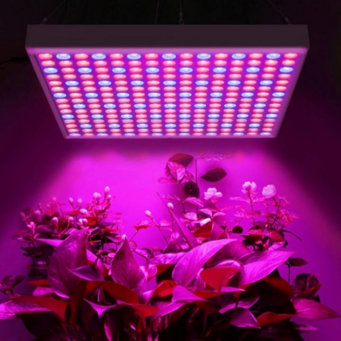 Lampa UV pentru Cresterea Plantelor pentru Interior VarioShop®, Stil Panou cu 225 de LED-uri, 36 W, Sistem de Montare, 31 x 31 x 3.5 cm, Argintiu [8]