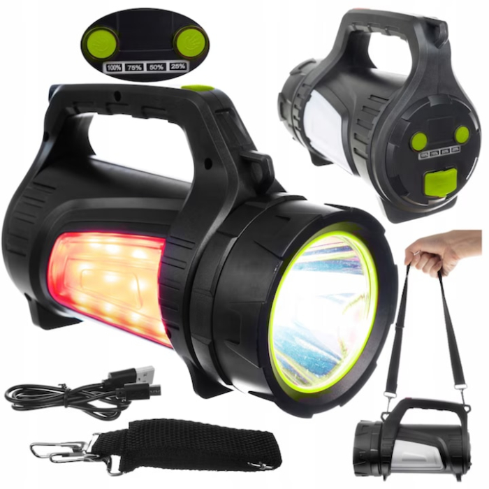 Lanterna LED multifunctionala VarioShop, flux luminos 1200 lm, power bank integrat, lumina rosie de urgenta [13]