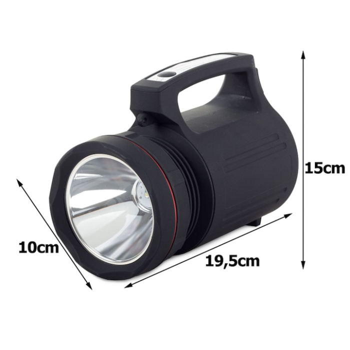 Lanterna tactica VarioShop, 4 moduri iluminare, rezistenta la apa si socuri, 19.5x15cm [5]