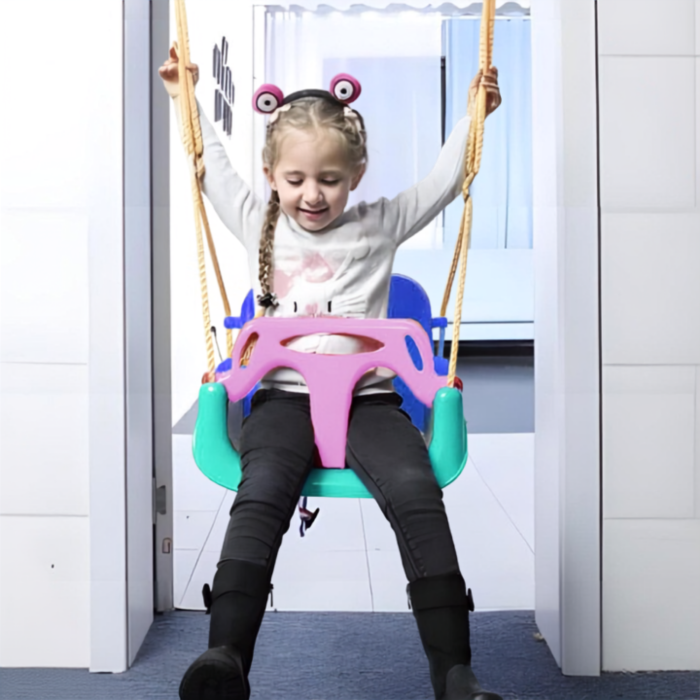 Leagan 3 in 1 pentru copii VarioShop®, cu spatar, bara de protectie si centura de siguranta, reglabil pe etape de varsta, pentru interior si exterior, suporta 30 kg [2]