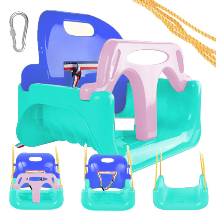 Leagan 3 in 1 pentru copii VarioShop®, cu spatar, bara de protectie si centura de siguranta, reglabil pe etape de varsta, pentru interior si exterior, suporta 30 kg [7]