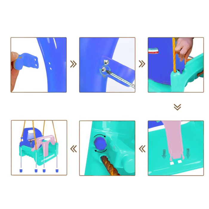Leagan 3 in 1 pentru copii VarioShop®, cu spatar, bara de protectie si centura de siguranta, reglabil pe etape de varsta, pentru interior si exterior, suporta 30 kg [11]