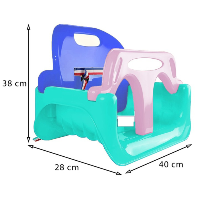 Leagan 3 in 1 pentru copii VarioShop®, cu spatar, bara de protectie si centura de siguranta, reglabil pe etape de varsta, pentru interior si exterior, suporta 30 kg [3]
