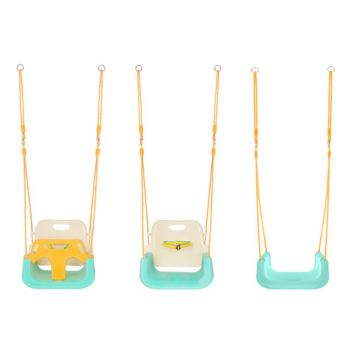 Leagan copii 3 in 1 VarioShop®, cu bara protectie si spatar detasabile, franghii reglabile 120-150 cm, antiderapant, pentru interior si gradina [7]