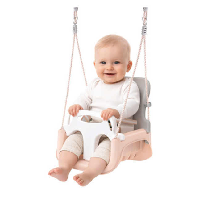 Leagan copii 3 in 1 VarioShop®, cu spatar si protectie detasabila, franghii reglabile, interior exterior, siguranta certificata, max 30 kg [4]