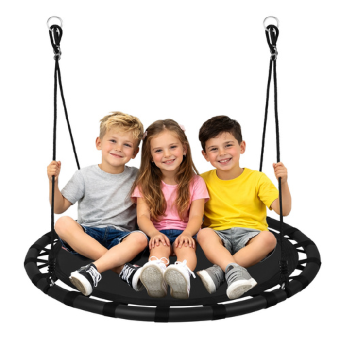 Leagan copii tip cuib VarioShop®, diametru 100 cm, reglabil pe inaltime, rezistent 150 kg, franghii groase 10 mm, pentru exterior [7]