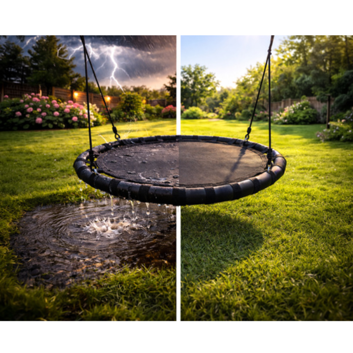 Leagan copii tip cuib VarioShop®, diametru 100 cm, reglabil pe inaltime, rezistent 150 kg, franghii groase 10 mm, pentru exterior [2]