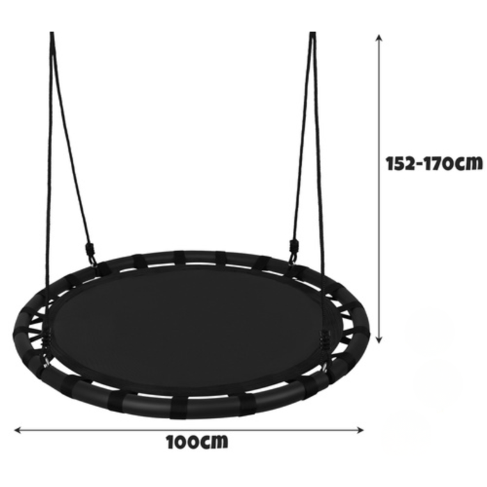 Leagan copii tip cuib VarioShop®, diametru 100 cm, reglabil pe inaltime, rezistent 150 kg, franghii groase 10 mm, pentru exterior [6]