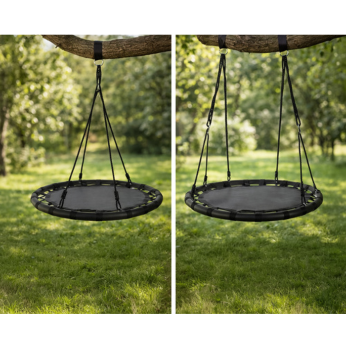 Leagan copii tip cuib VarioShop®, diametru 100 cm, reglabil pe inaltime, rezistent 150 kg, franghii groase 10 mm, pentru exterior [5]