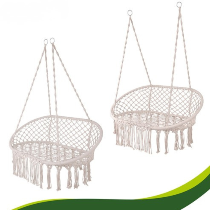 Leagan dublu gradina VarioShop crem, scaun suspendat, pentru 2 persoane, exterior [10]