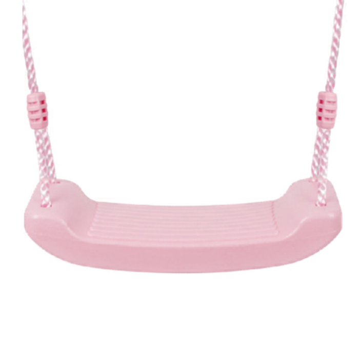 Leagan gradina copii VARIOSHOP, cu franghii reglabile, scaun tip banca, roz pudrat, pentru interior si exterior, sigur si rezistent [10]