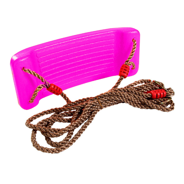 Leagan pentru copii VarioShop®, plastic rezistent, franghii reglabile 190 cm si elemente de prindere, suporta pana la 100 kg, 44 x 17 cm, Roz [9]