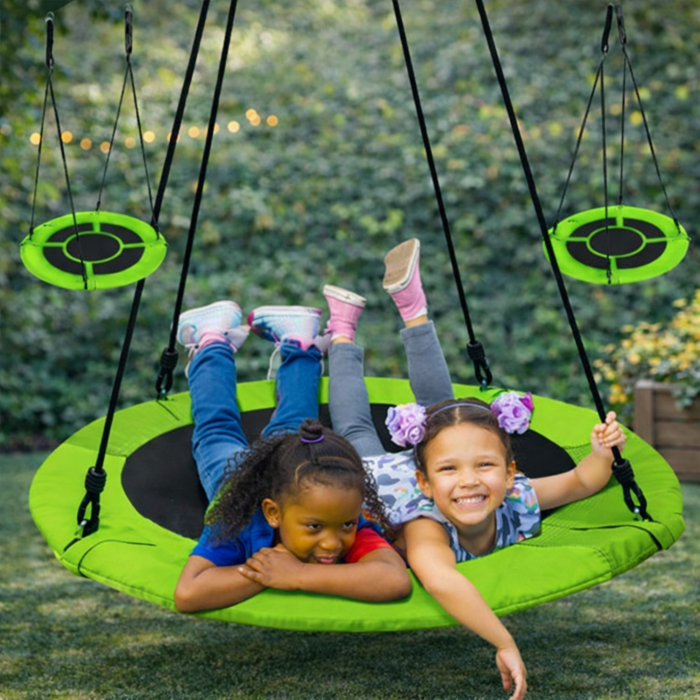 Leagan tip cuib VarioShop®, diametru 120 cm, reglabil pe inaltime, montare rapida, rezistent 150 kg, franghii groase 10 mm, pentru copii si adulti [3]