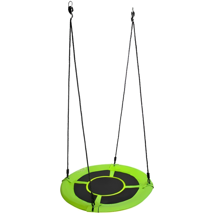 Leagan tip cuib VarioShop®, pentru copii si adulti, diametru 120 cm, reglare inaltime, sarcina maxima 150 kg, montare rapida, material rezistent, kit de asamblare, verde/negru [8]