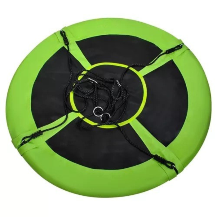 Leagan tip cuib VarioShop®, pentru copii si adulti, diametru 120 cm, reglare inaltime, sarcina maxima 150 kg, montare rapida, material rezistent, kit de asamblare, verde/negru [6]