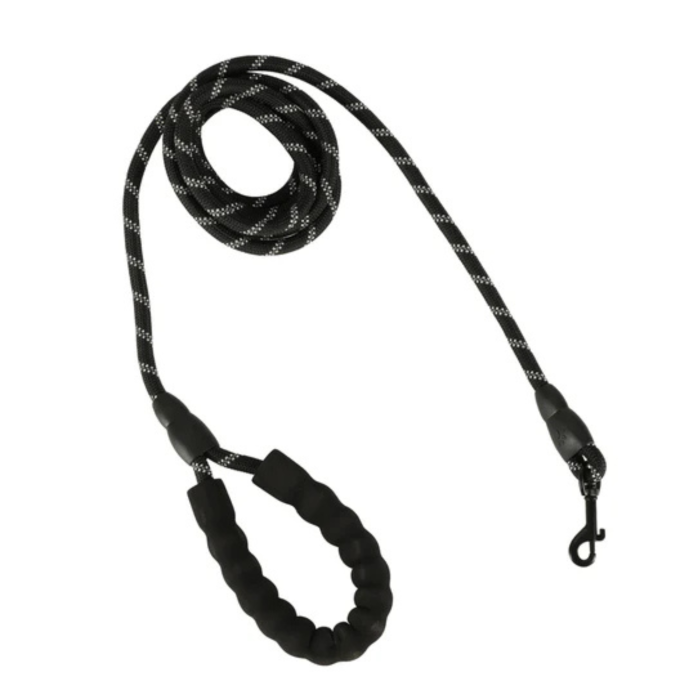 Lesa caini mari VarioShop® 3m neagra, franghie rezistenta 12 mm, reflectorizanta, maner confortabil, dispenser saci inclus – ideala pentru plimbari si dresaj [5]