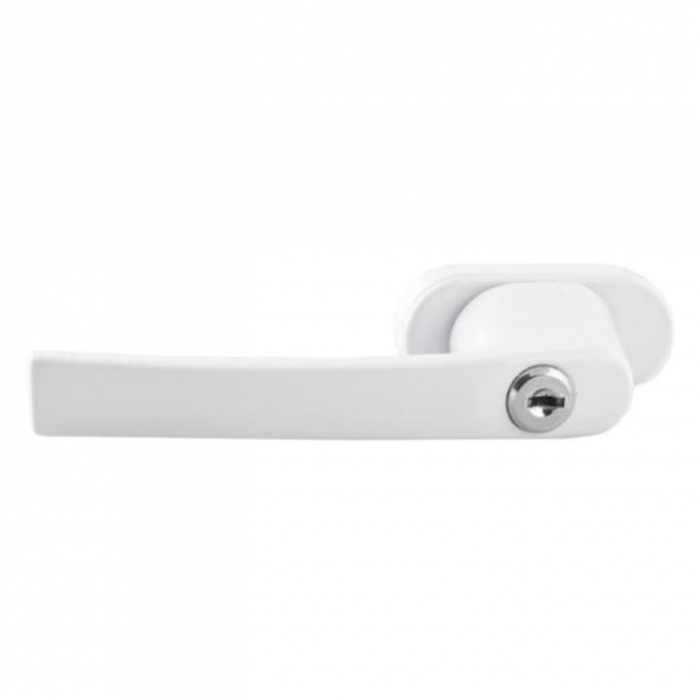 Maner pentru fereastra cu incuietoare de siguranta VarioShop®, universal, set cu chei si suruburi de montaj, design ergonomic, instalare usoara, material rezistent, Alb [10]