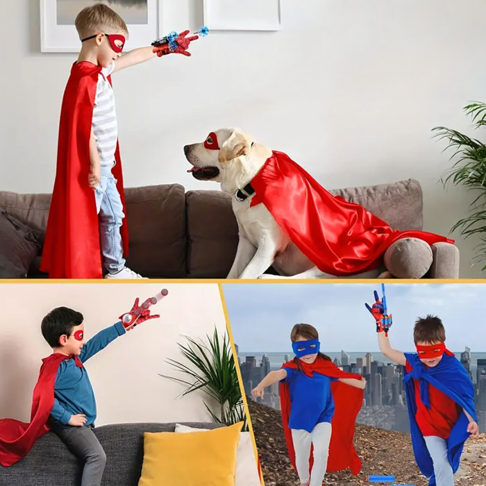 Manusa Spiderman pentru copii VarioShop®, lanasator cu 20 sageti, dezvolta creativitatea si dexteritatea, cadou perfect fani Marvel, 17x7.5x6.5 cm [10]